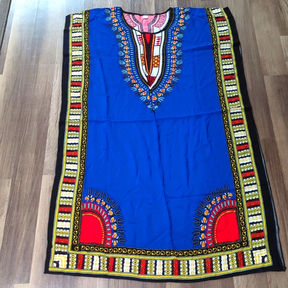 NWOT Women's Dashiki Dress Blue